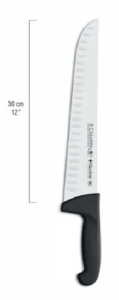CUCHILLO CARNICERO ALVEOLADO PROFLEX NEGRO 30 cm - 2