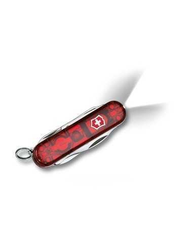 Navaja Suiza Midnite Manager, 10 func.s con boligrafo y LED rojo traslucido