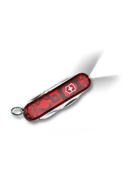 Navaja Suiza Midnite Manager, 10 func.s con boligrafo y LED rojo traslucido