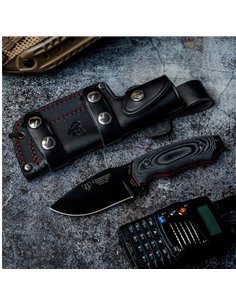 Cuchillo Cudeman Mini Boina Verde 115‑N Hoja Negra | Acero Böhler N‑695