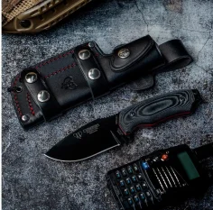 Cuchillo Cudeman Mini Boina Verde 115‑N Hoja Negra | Acero Böhler N‑695