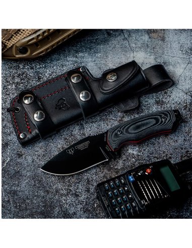 Cuchillo Cudeman Mini Boina Verde 115‑N Hoja Negra | Acero Böhler N‑695