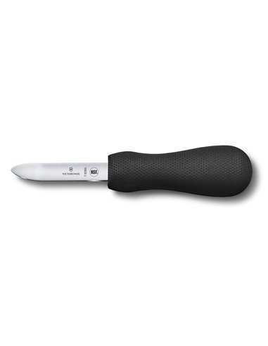 Cuchillo abre ostras mango plastico negro Victorinox 7.6394