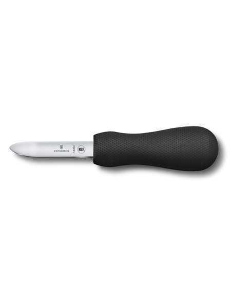Cuchillo abre ostras mango plastico negro Victorinox 7.6394