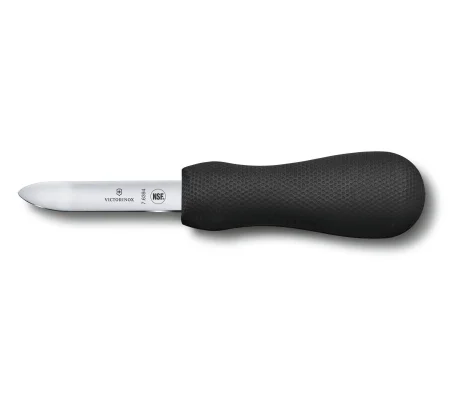 Cuchillo abre ostras mango plastico negro Victorinox 7.6394