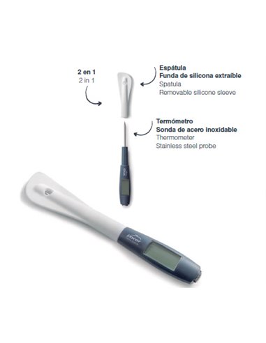 ESPATULA SILICONA+TERMOMETRO SONDA 25 CM LACOR 62500