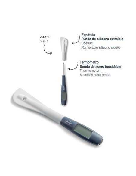 ESPATULA SILICONA+TERMOMETRO SONDA 25 CM LACOR 62500