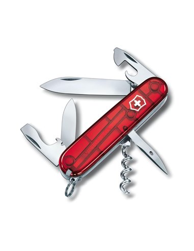 Navaja Suiza Victorinox Spartan, 12 funciones 1.3603.T Rojo Traslucido
