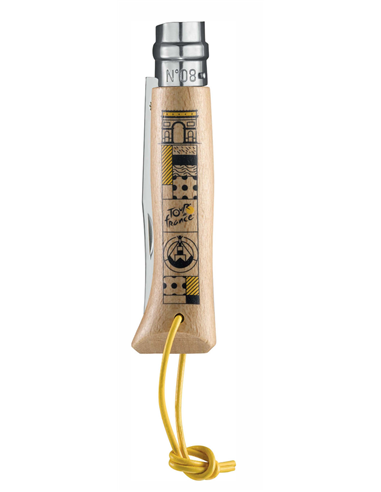 Opinel N.° 8 Tour de Francia, negro y amarillo, 2022