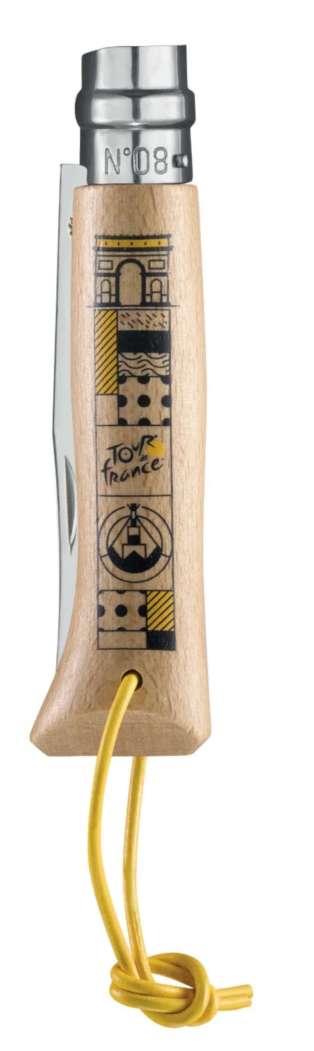 Opinel N.° 8 Tour de Francia, negro y amarillo, 2022