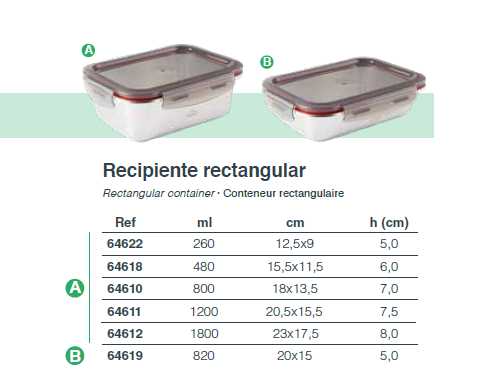 Lacor Ecoinox Rectangular