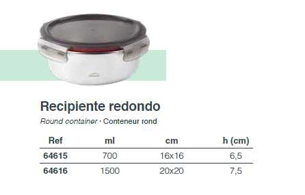 Recipiente hermetico Lacor Econiox redondo